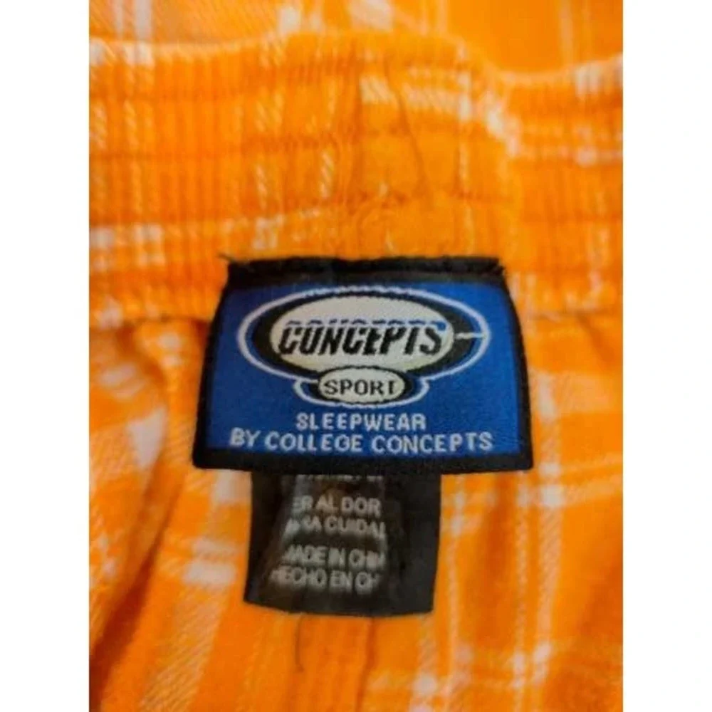 Concepts Sport Orange Plaid Pajama Pants Tennessee Volunteers T Logo XL
